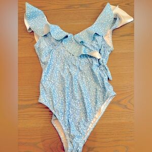 Minnow Women’s Swimsuit Blue Floral